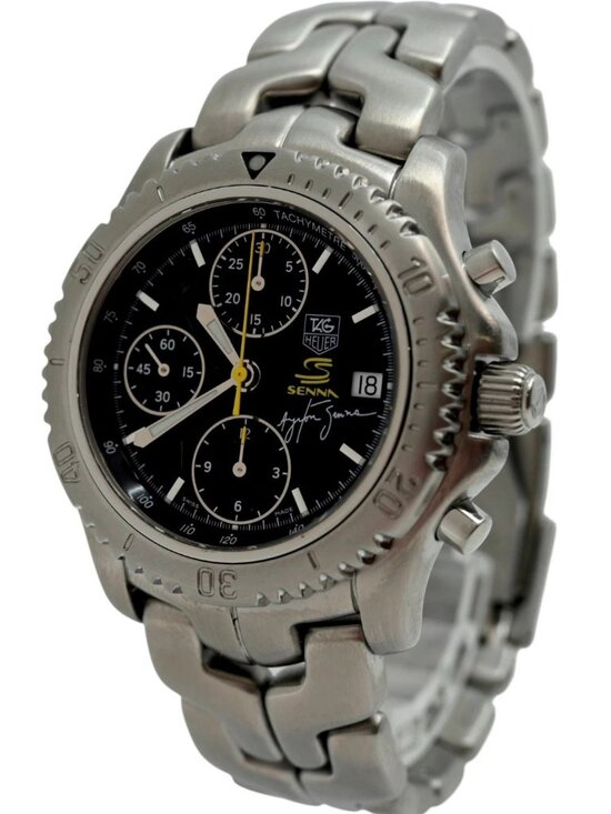 Tag Heuer 42mm Men\'s Link Limited Edition Aryton Senna Black Watch! Ref: CT2115! main image 4
